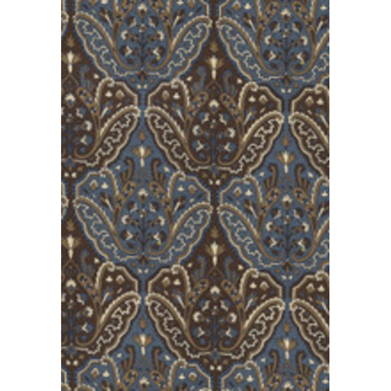 Schumacher Fabric Maharajah Crewel Embroidery Indigo 64812