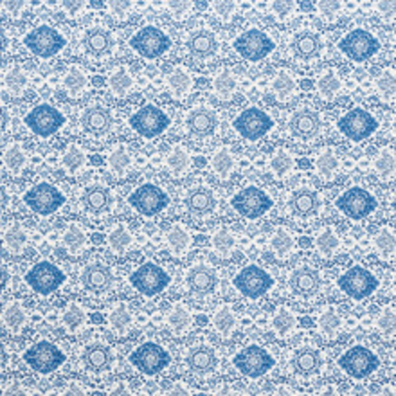 Schumacher Fabric Montecito Floral Indigo 177620