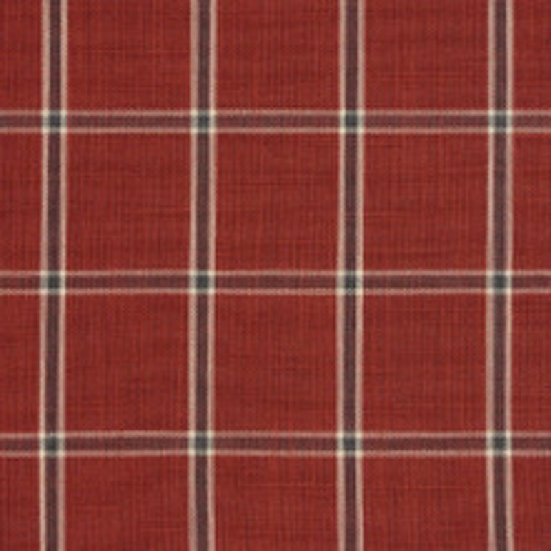 Charlotte Fabric D136 Brick Windowpane