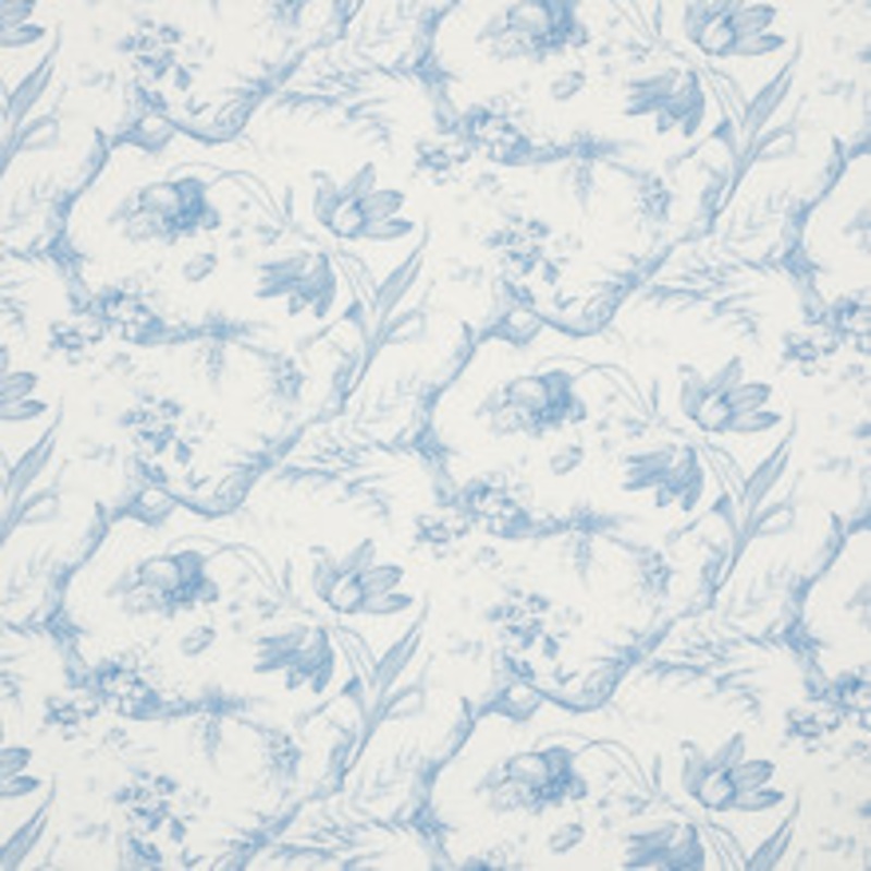 Schumacher Fabric Toile De Fleurs Delft 177400
