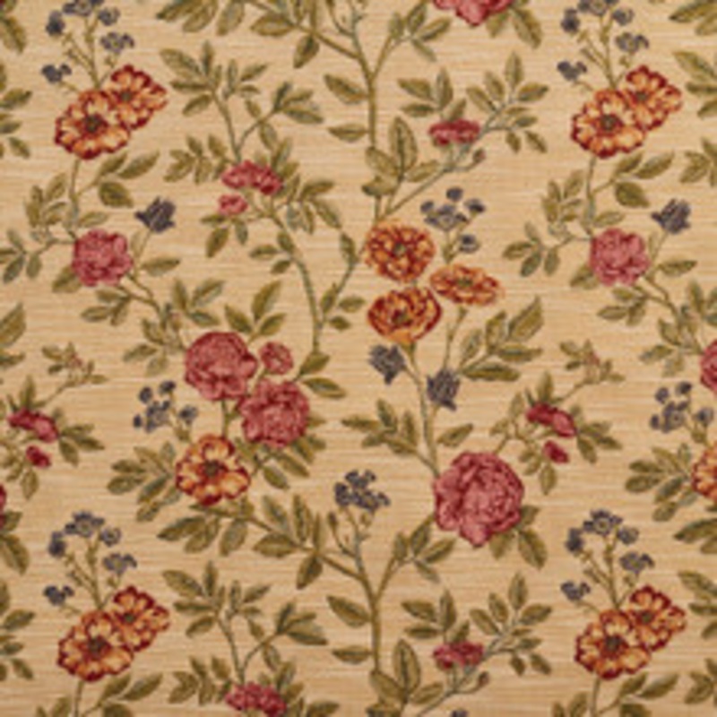 Charlotte Fabric 1980 Ecru Bouquet