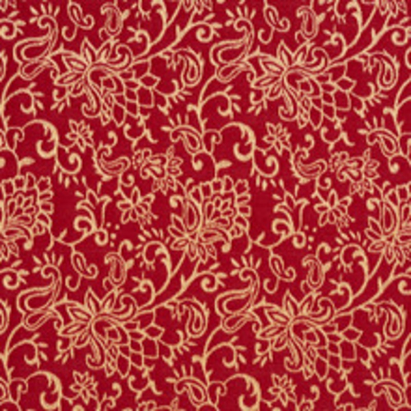 Charlotte Fabric 2607 Crimson/Garden