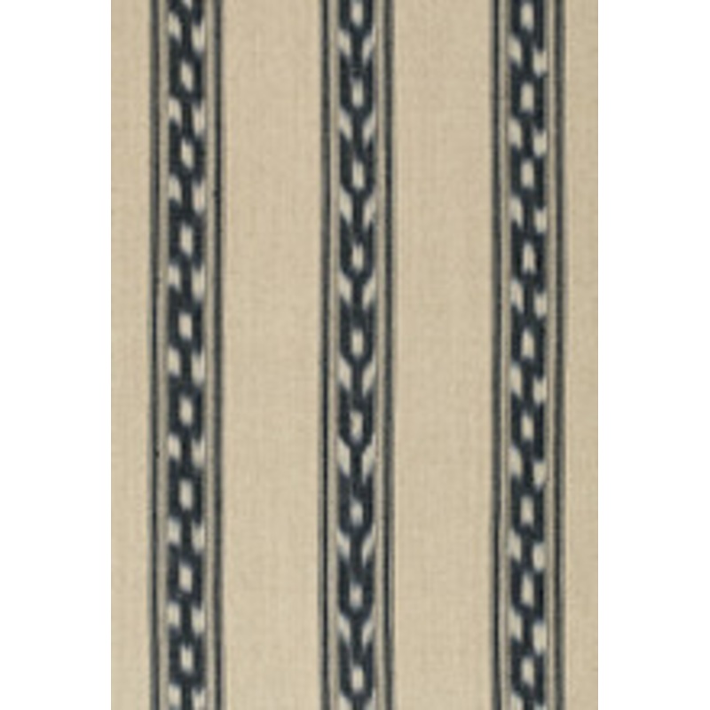 Schumacher Fabric Mojave Ikat Stripe Ebony 67510