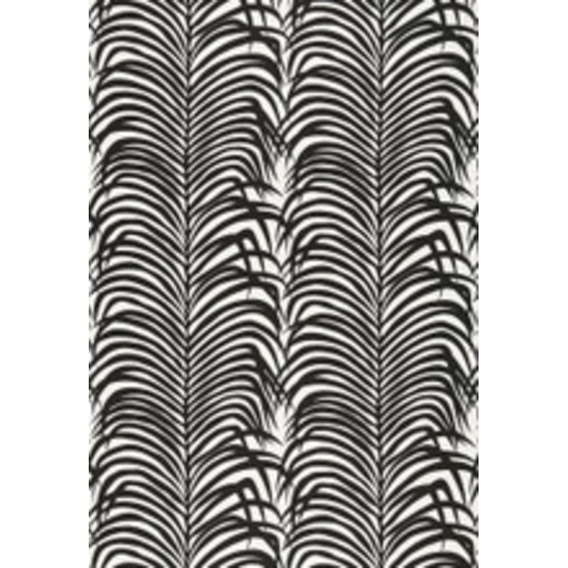 Schumacher Fabric Zebra Palm Ebony 174872
