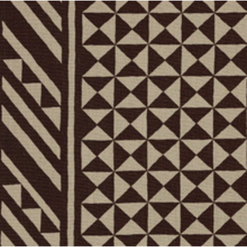 Schumacher Fabric Nuba Brown On Natural 176301