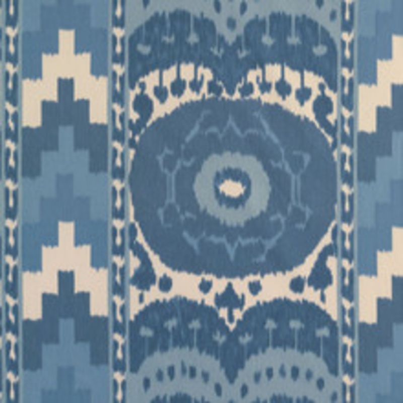 Schumacher Fabric Samarkand Ikat Ii Porcelain 176062