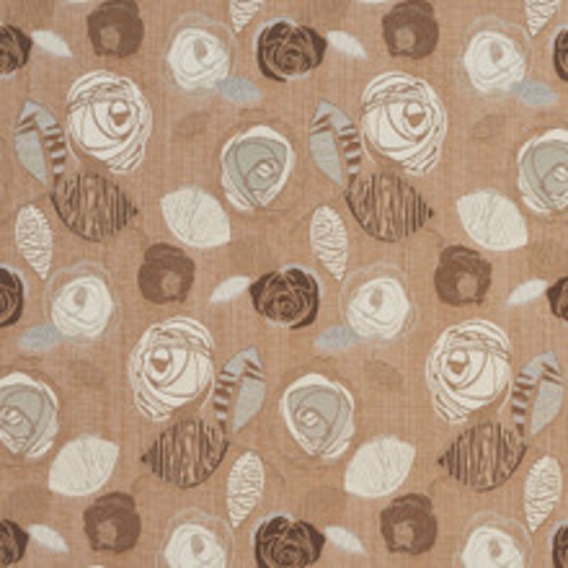 Charlotte Fabric 1375 Latte Bloom