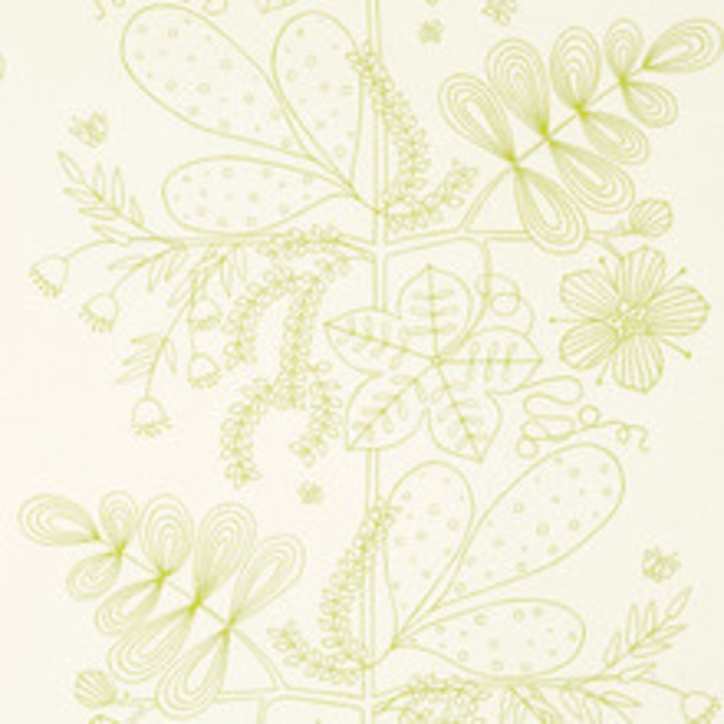 Schumacher Fabric Blommen Print Lime 176200