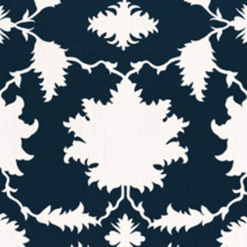 Schumacher Fabric Garden Of Persia Bleu Marine 175033