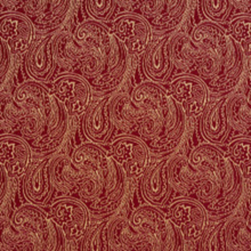 Charlotte Fabric 2634 Crimson/Paisley