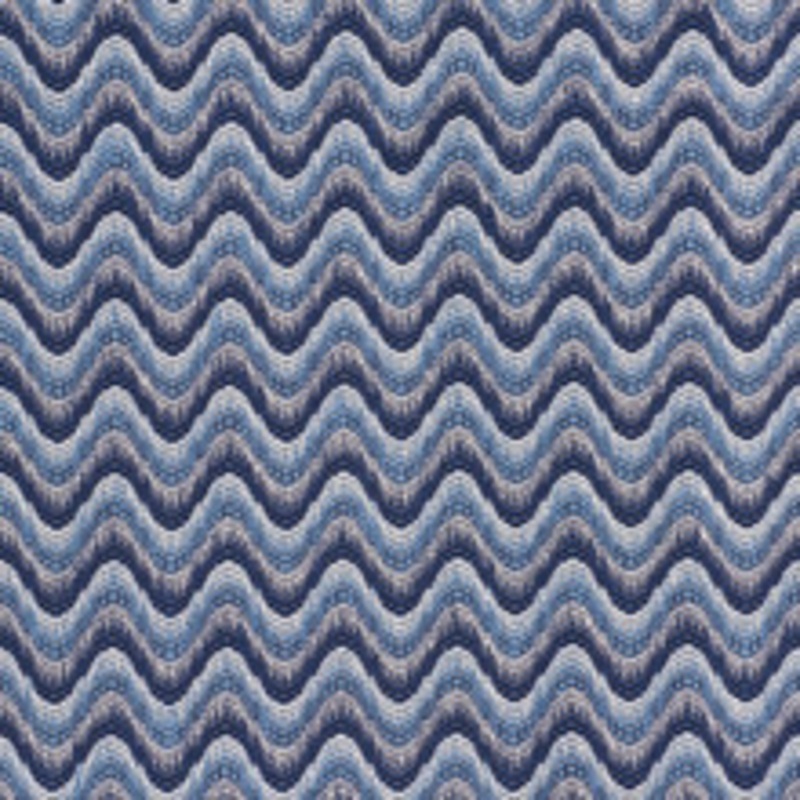 Schumacher Fabric Bargello Wave Blue 73440