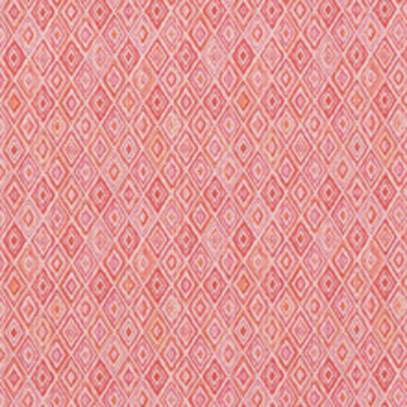 Schumacher Fabric Diamond Strie Pink & Orange 75922