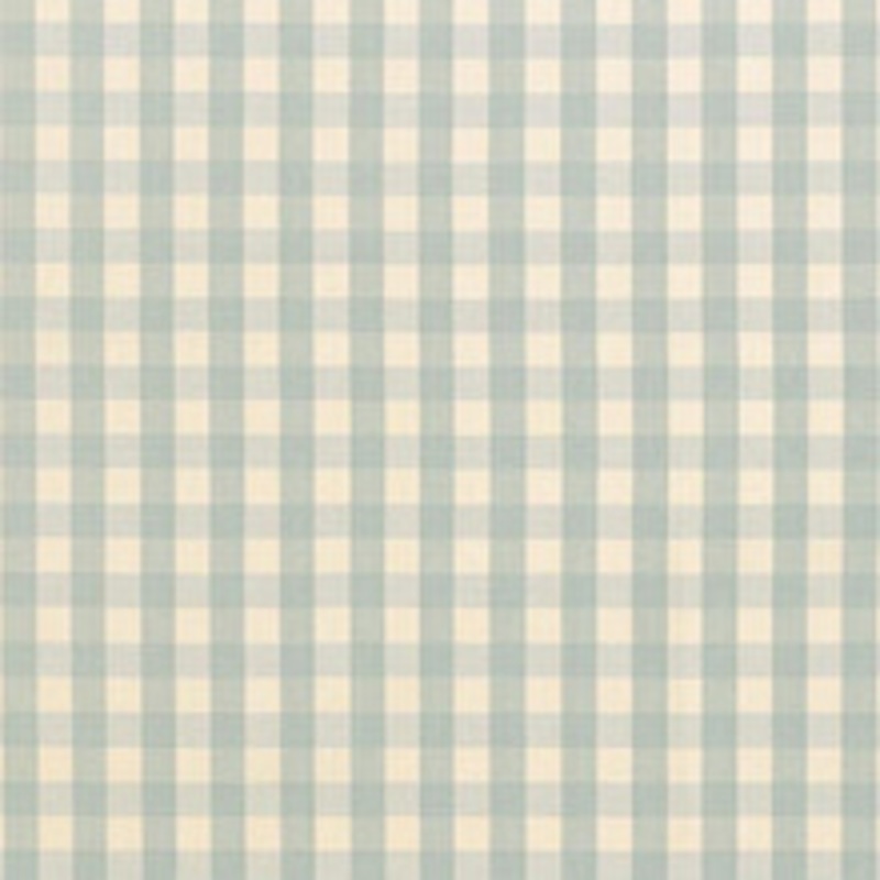 Schumacher Fabric Elton Cotton Check Aqua 63057