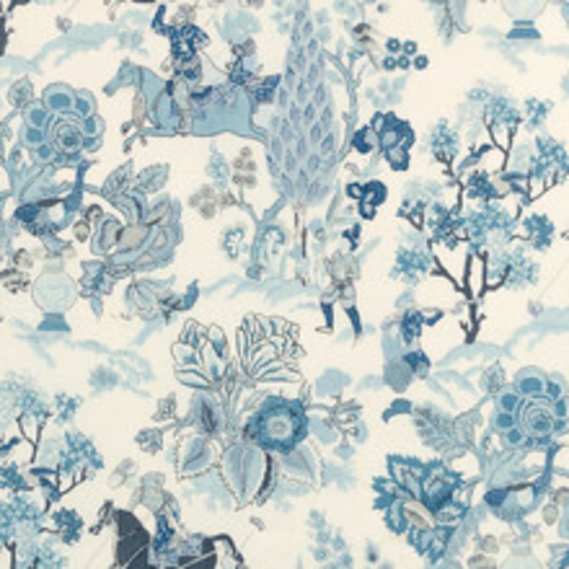 Schumacher Fabric Persian Lancers Porcelain 173014