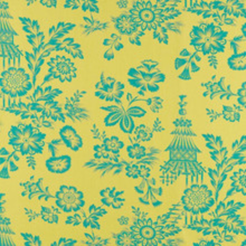 Schumacher Fabric Song Garden Chartreuse 175751