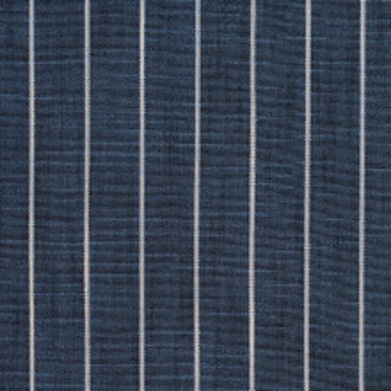 Charlotte Fabric D113 Indigo Pinstripe