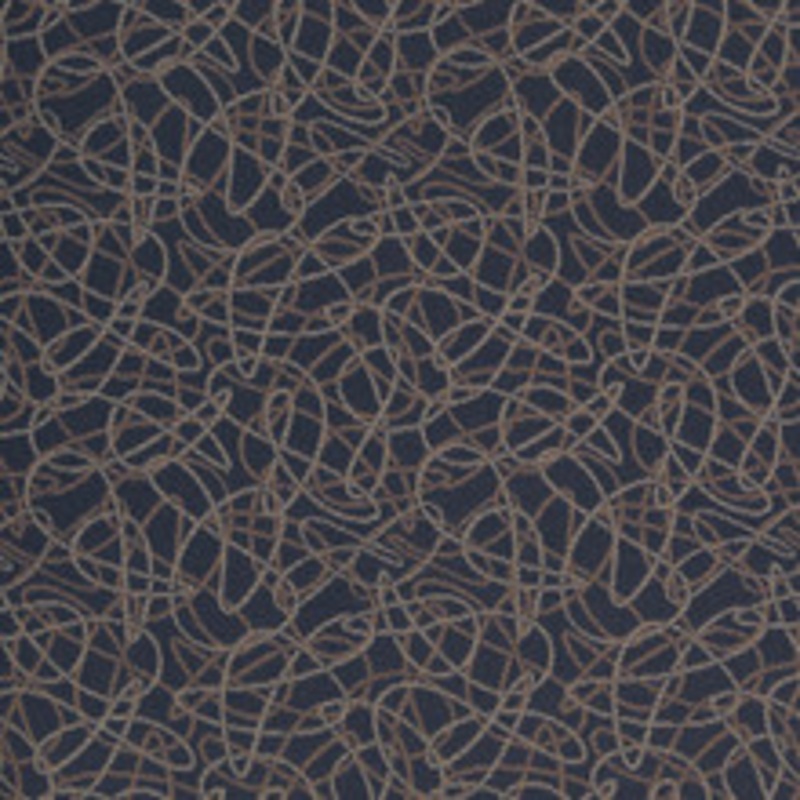 Charlotte Fabric D933 Squiggles/Navy