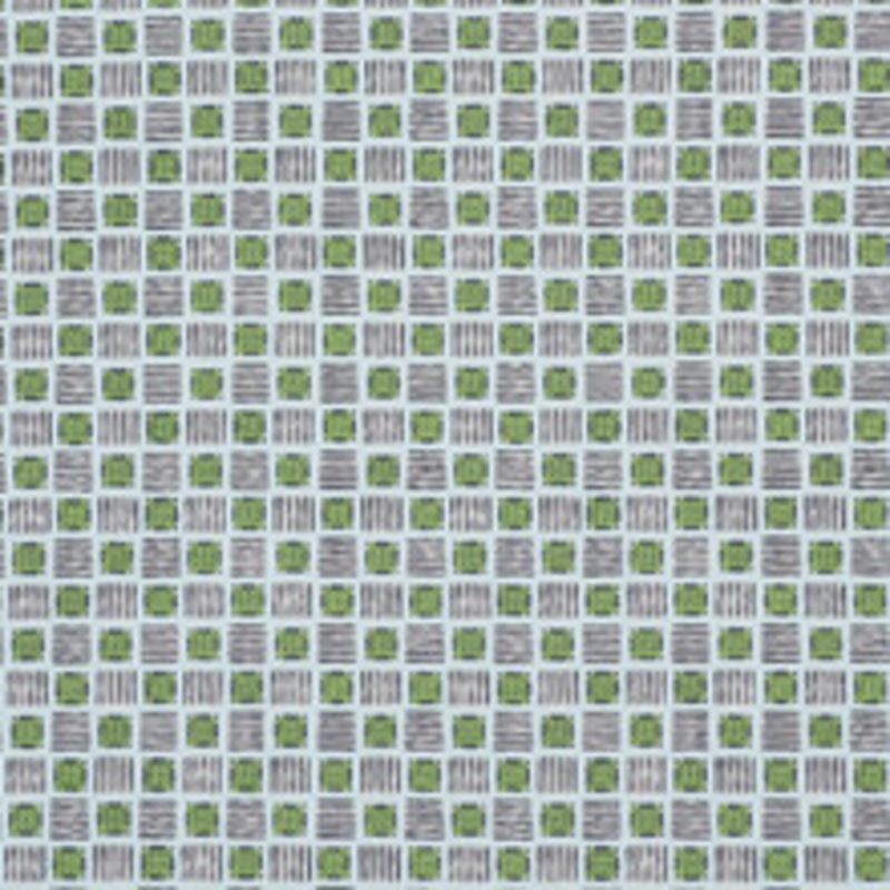 Schumacher Fabric Mottley Grid Sky & Putting Green 177862