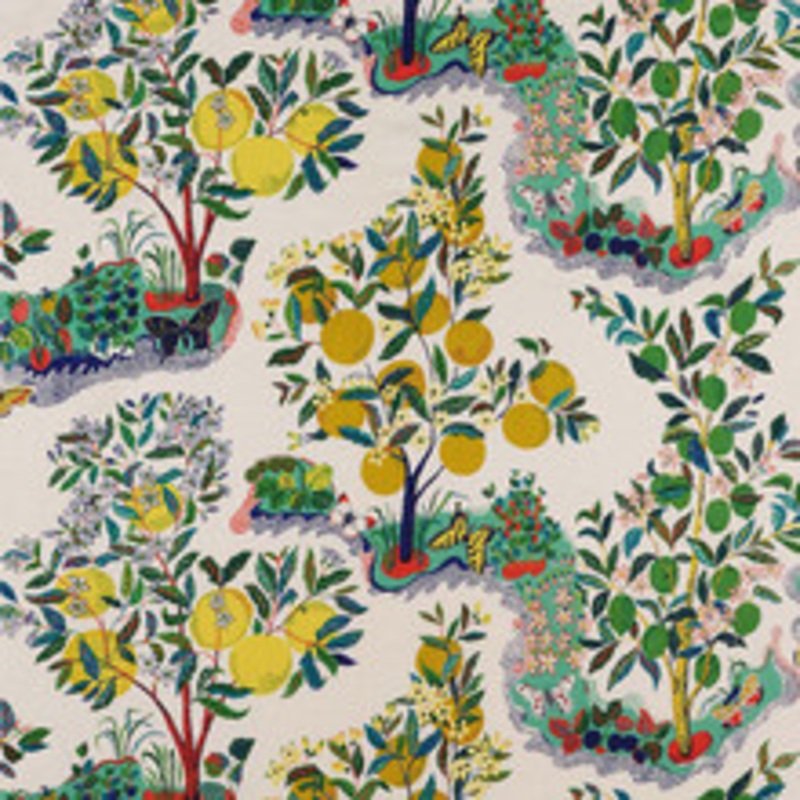 Schumacher Fabric Citrus Garden Primary 175760