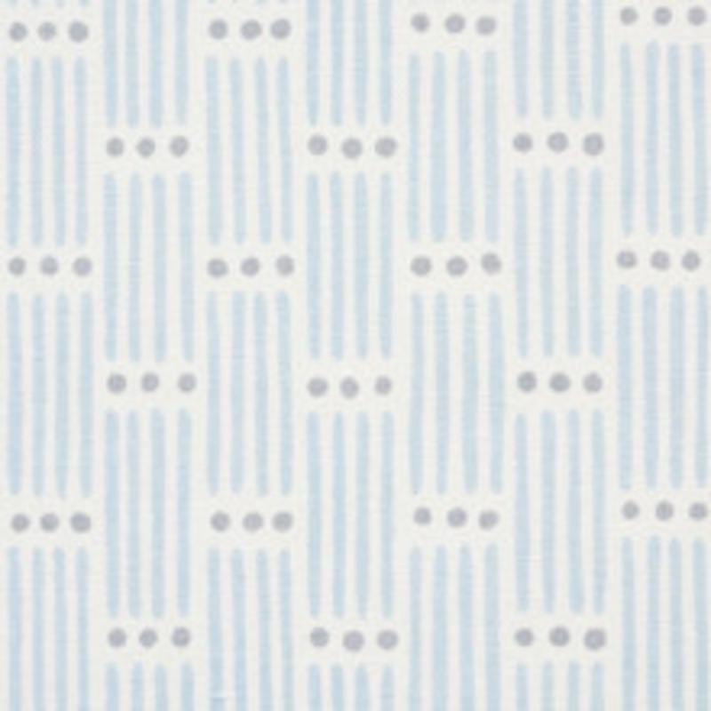 Schumacher Fabric Dotted Stripe Sky 177711