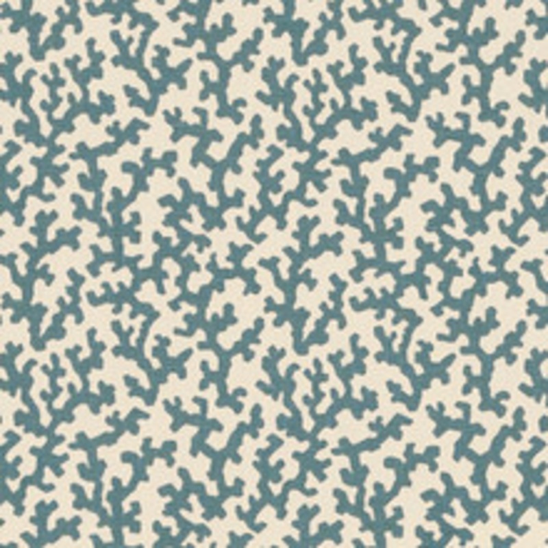 Schumacher Fabric Folly Peacock Blue 176125