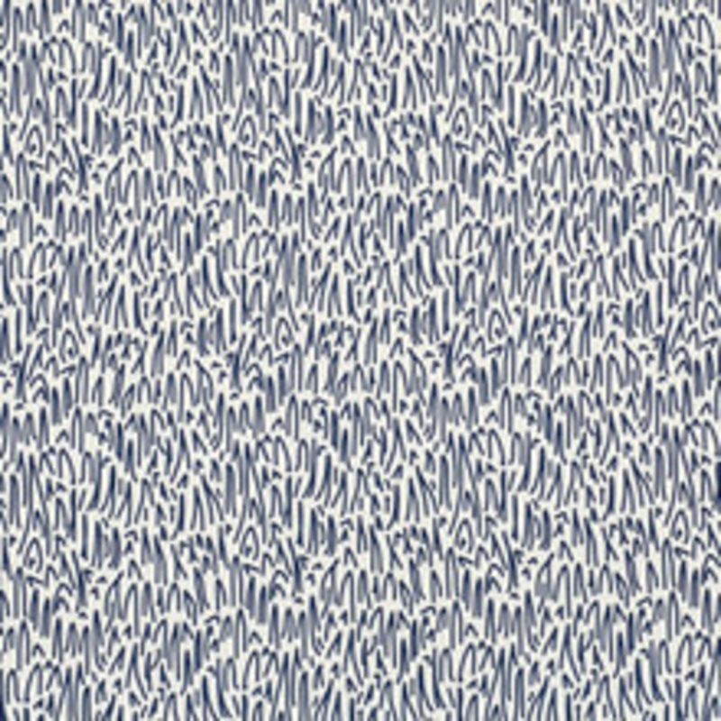 Schumacher Fabric Grass Ii Navy 176601