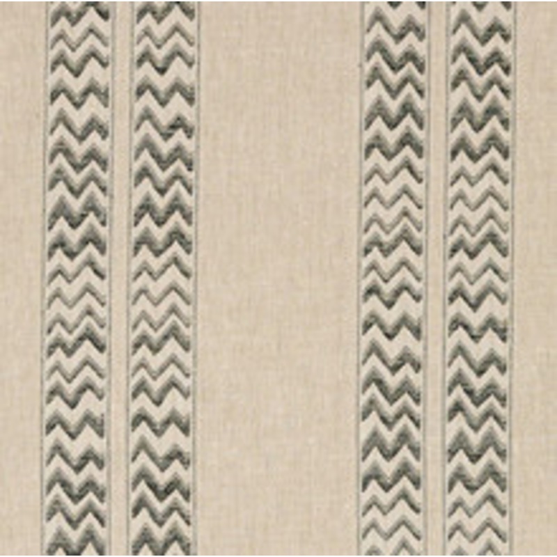 Schumacher Fabric Kudu Stripe Black 69970