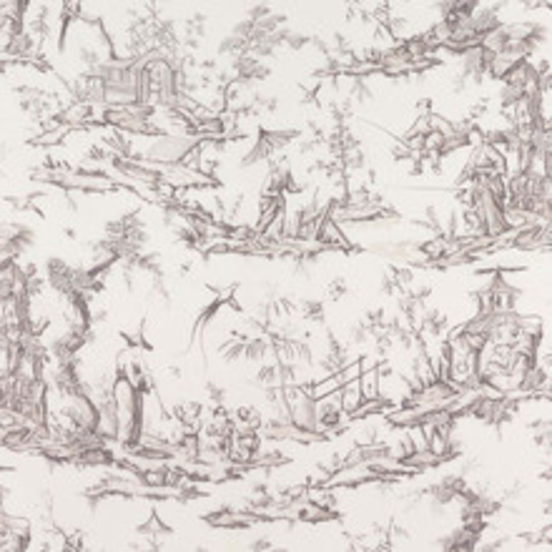 Schumacher Fabric Shengyou Toile Driftwood 175802