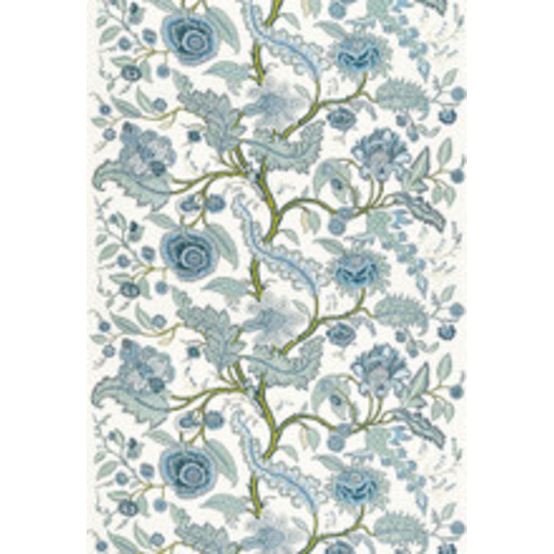 Schumacher Fabric Sinhala Linen Print Sky 174812