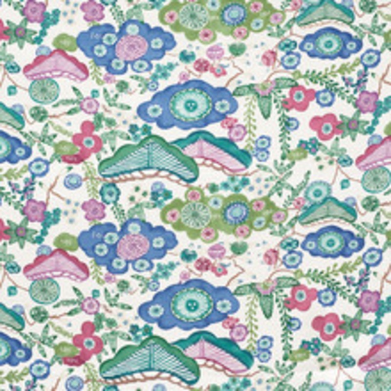 Schumacher Fabric Yume Emerald 177011