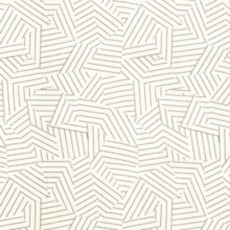 Schumacher Fabric Deconstructed Stripe Greige 176053