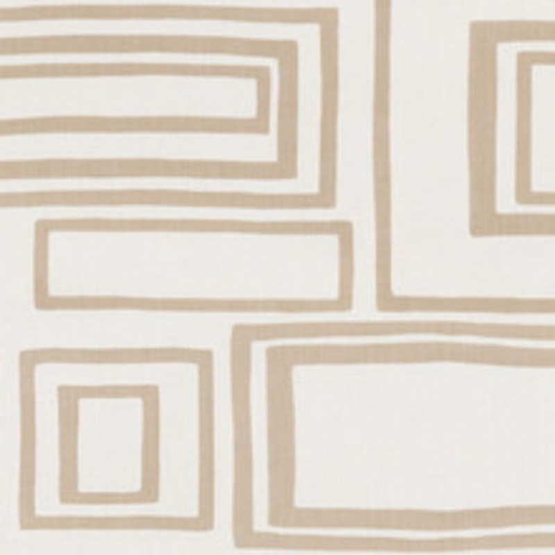 Schumacher Fabric Large Open Boxes Natural 178221