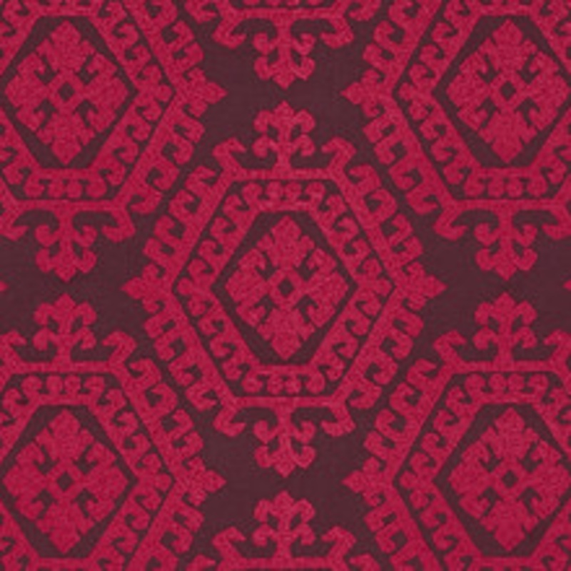 Schumacher Fabric Omar Embroidery Berry 71943
