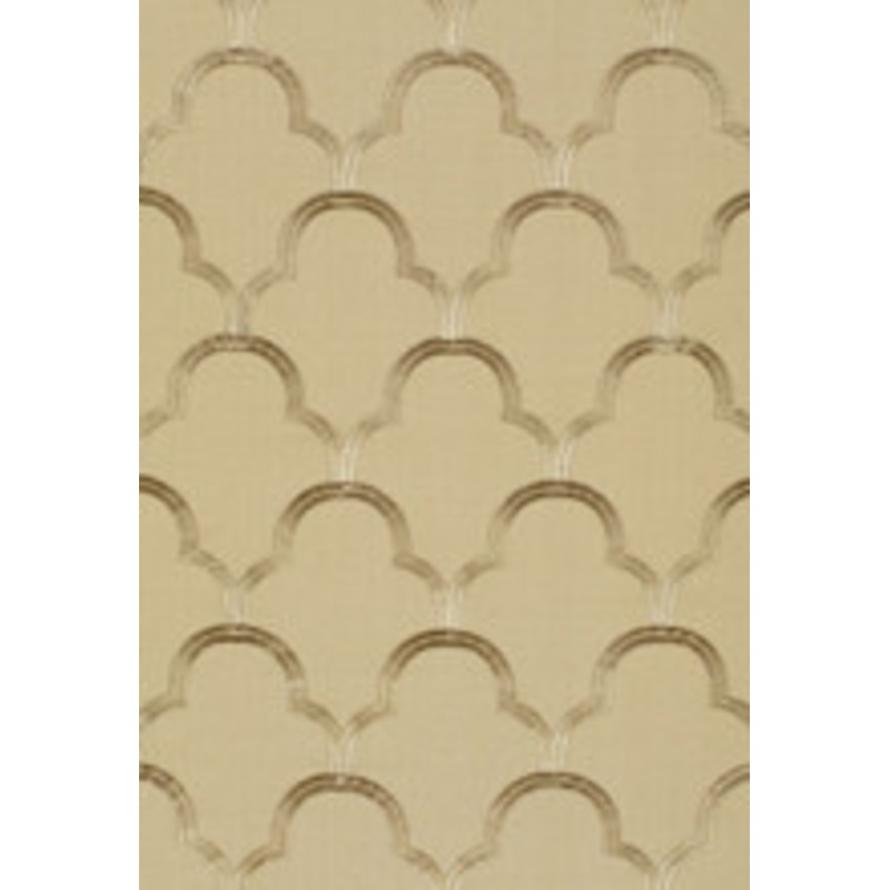 Schumacher Fabric Scallop Embroidery Sesame 64321