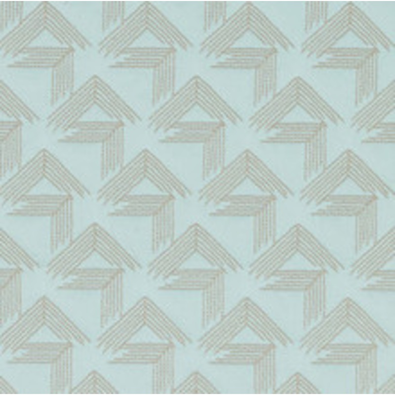 Schumacher Fabric V Step Ice 69435