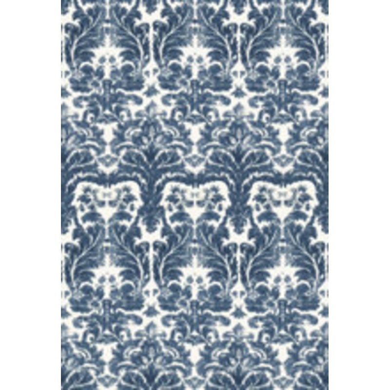 Schumacher Fabric Aurora Damask Indigo 175342
