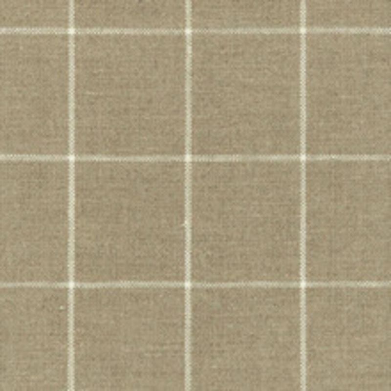 Schumacher Fabric Glenariff Linen Check Natural 62110