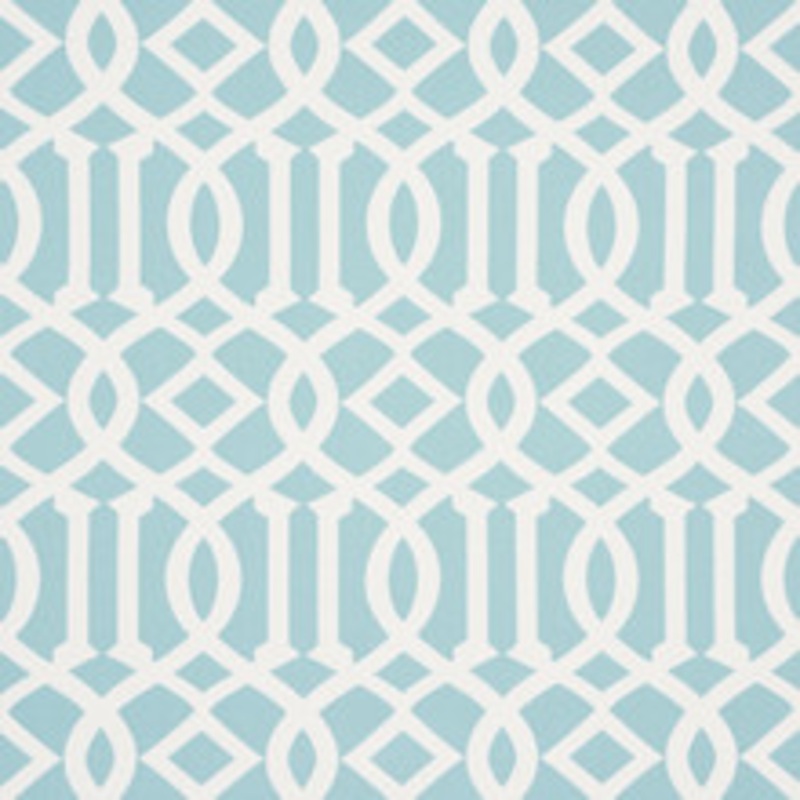 Schumacher Fabric Imperial Trellis Indoor/Outdoor Aqua 73161
