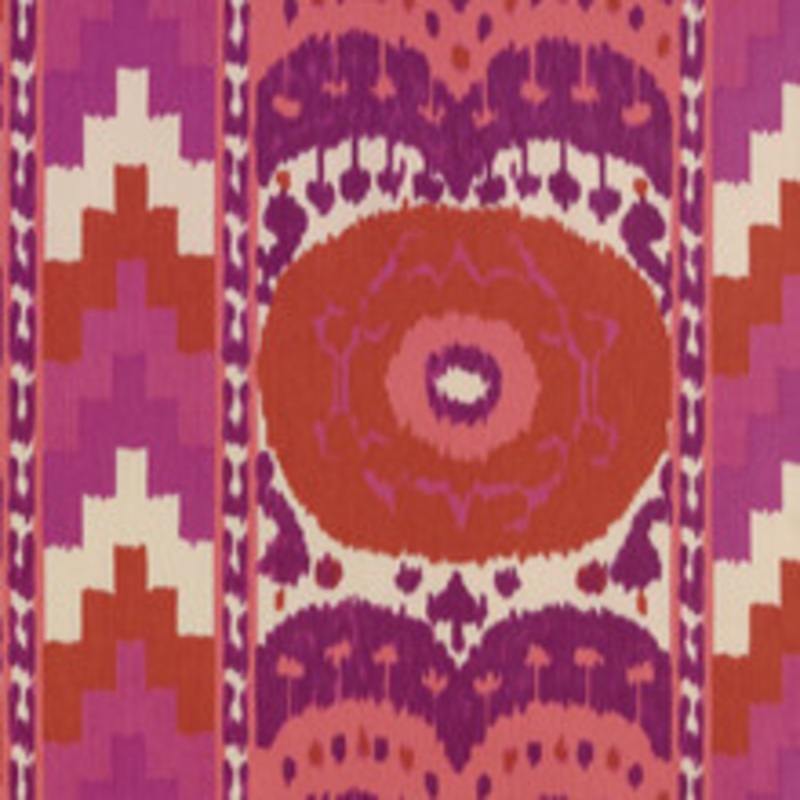Schumacher Fabric Samarkand Ikat Ii Ruby 176061