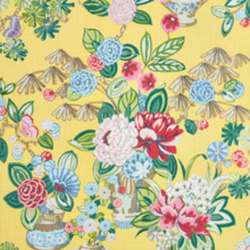 Schumacher Fabric Bouquet Chinois Yellow 177290