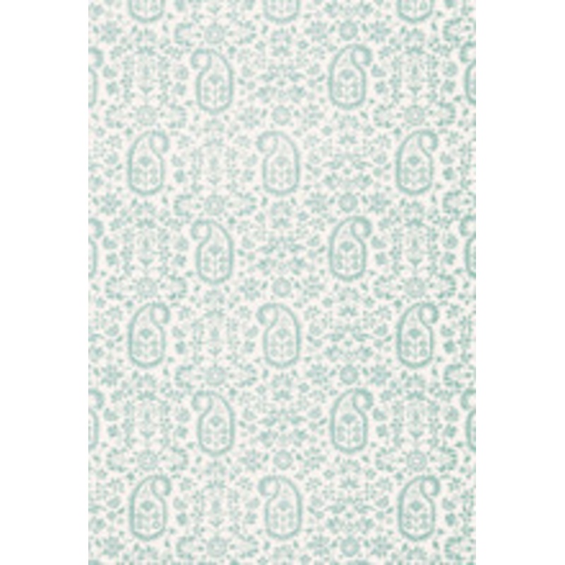 Schumacher Fabric Kalika Paisley Print Aquamarine 174862