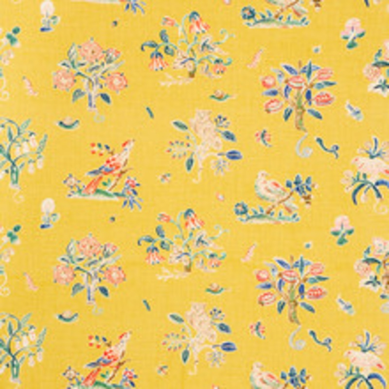 Schumacher Fabric Magical Menagerie Yellow 176751