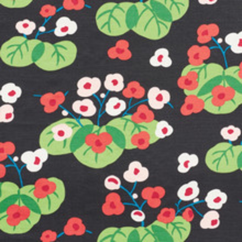 Schumacher Fabric Saku Soft Black 177482