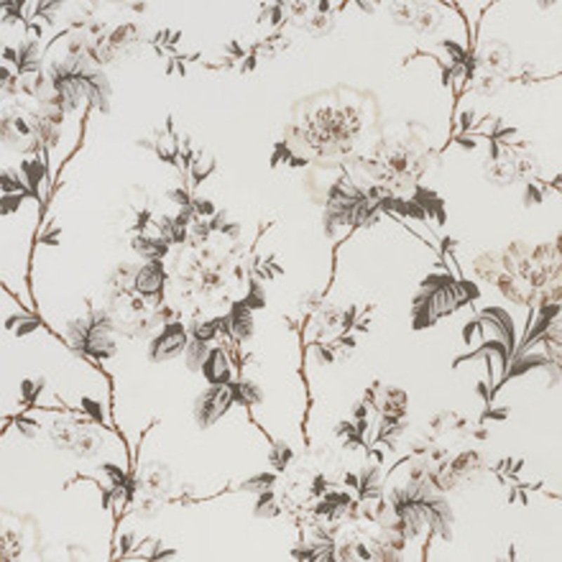 Schumacher Fabric Betty Chintz Charcoal 178401