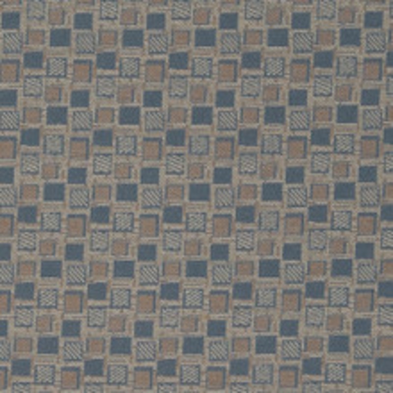 Charlotte Fabric D927 Squares/Sapphire