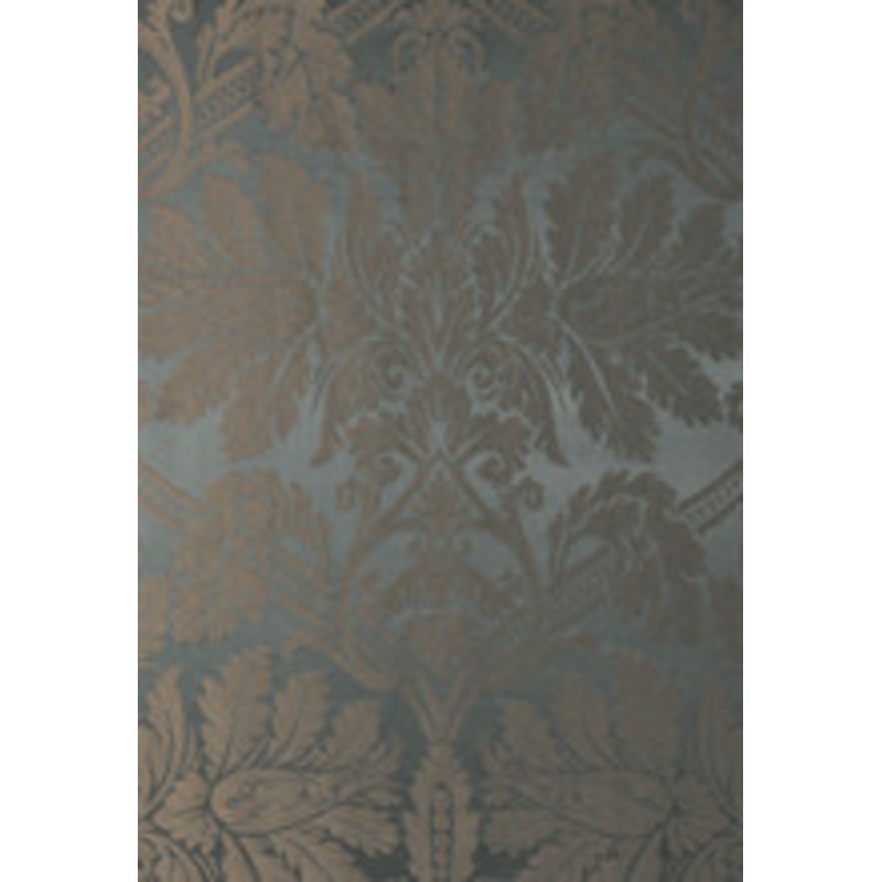 Schumacher Fabric Luciano Silk Damask Azurro 60422