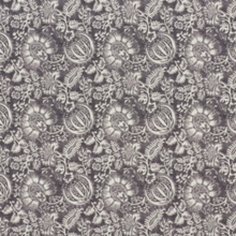 Schumacher Fabric Pomegranate Print Charcoal 177691