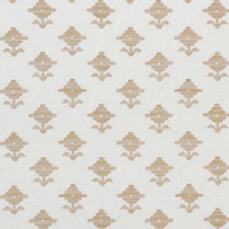 Schumacher Fabric Rubia Embroidery Ivory 74160