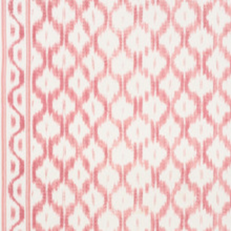 Schumacher Fabric Santa Monica Ikat Faded Red 176503