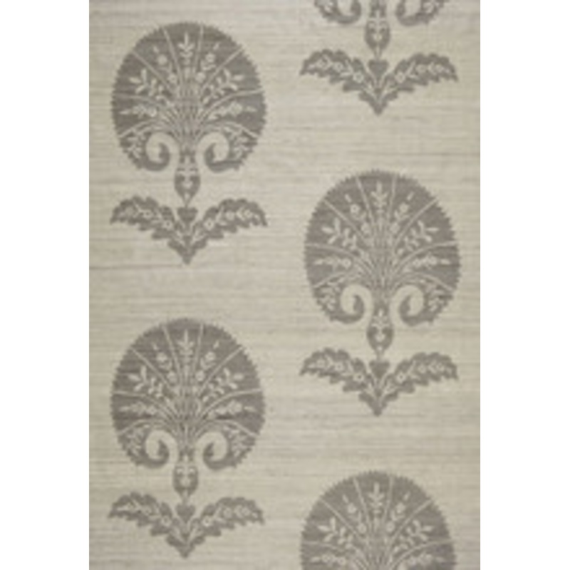 Schumacher Fabric Ottoman Flower Moonstone 174652